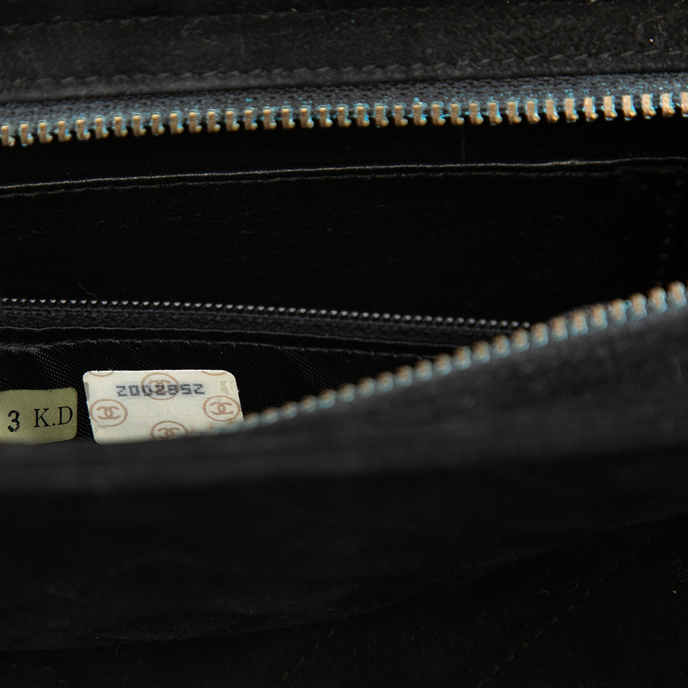 Pre-Loved Chanel CC Diamond Quilted Suede Crossbody - Picture 6 of 8